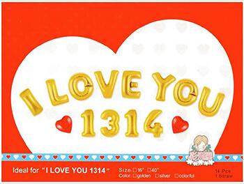 (770)ஐI LOVE YOU 1314 [金 色] 字母DIY組LS0068-1.jpeg