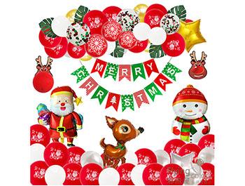 (770)CE24105 聖誕節紅色組合套裝Ｍ款 MERRY CHRISTMAS聖誕節主題裝飾氣球佈置推薦  .jpg