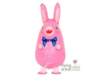 (770) CE90115 粉紅色兔子 寵物走路,散步氣球,拖地氣球,可愛動物鋁箔氣球.jpg