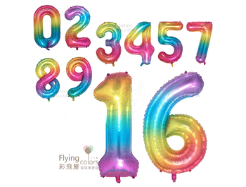 (770)84583 16吋果凍漸變色七彩數字鋁箔氣球[數字0~9].gif