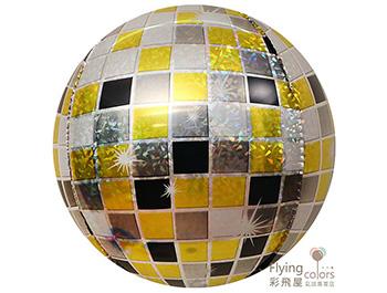 (770)CE21369 20吋4D立體正圓形-鐳射黑金迪斯科 鋁箔氣球.jpg