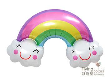 (770)CE62919  ஐ大號雙雲朵彩虹笑臉鋁箔氣球.jpg