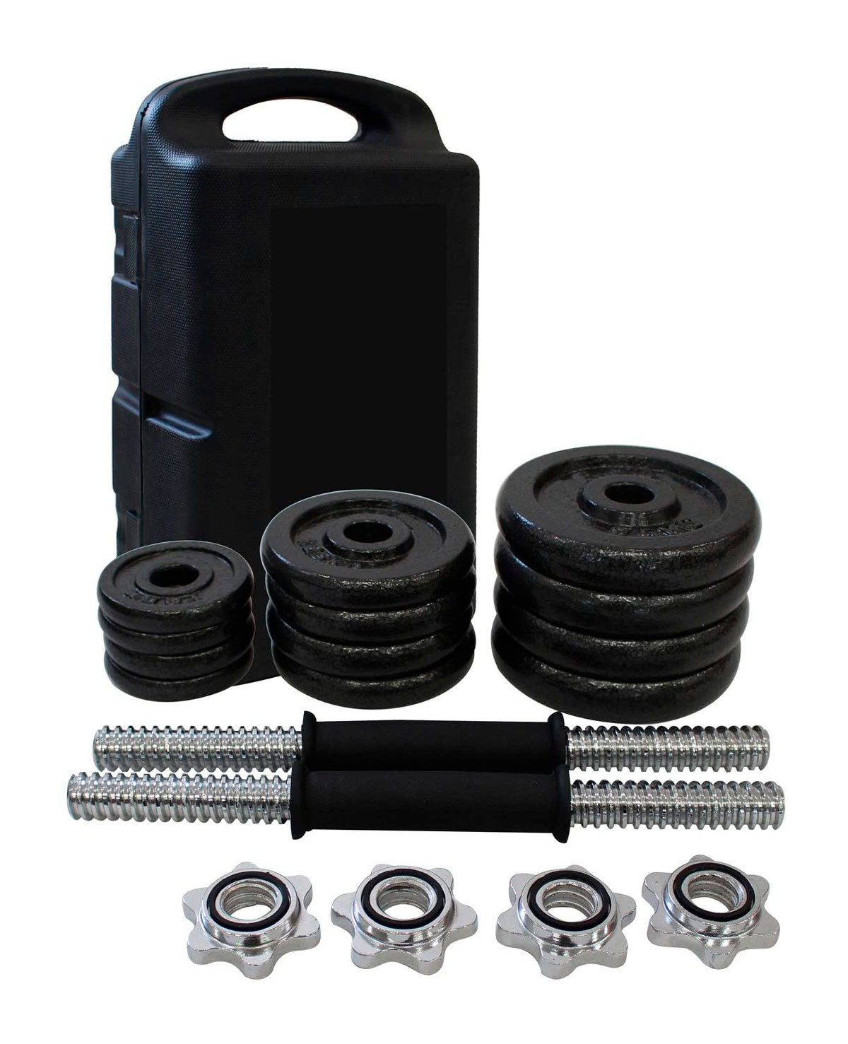 Mancuernas Ajustables 20-40 Kg - Con Barra Conectora, Agarre Antideslizante, Ideal Para Gimnasio En Casa