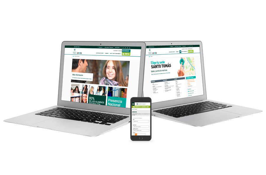 Sitio web responsive Admisión Santo Tomás