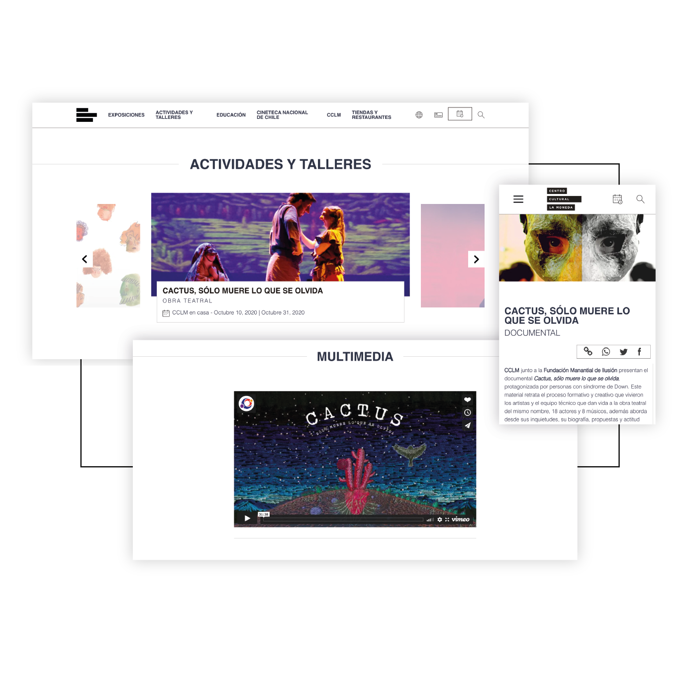 Resultados sitio web Centro Cultural La Moneda