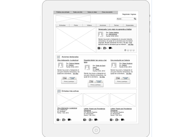 Wireframe movil El Quinto Poder 03
