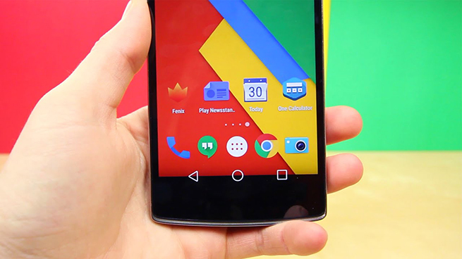 Interfaz con material design en un smartphone