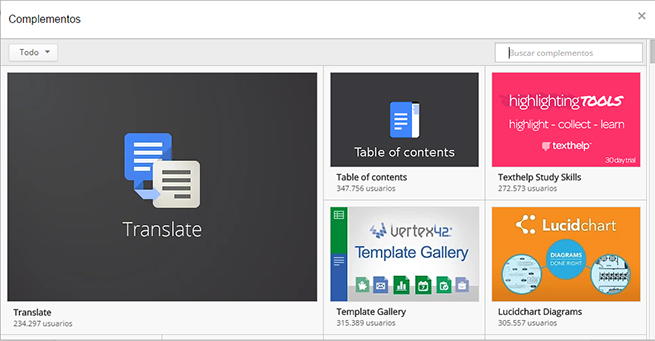 Complementos Google Dos