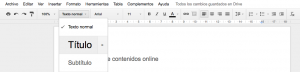 Funciones y herramientas de los documentos de Google Docs