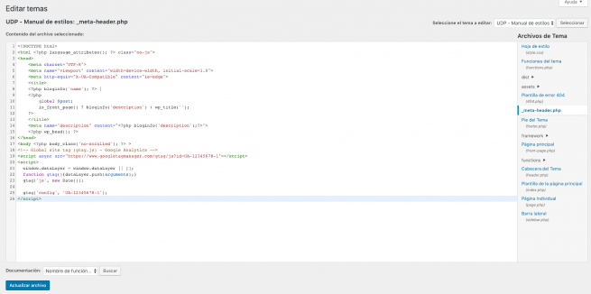 Integración vía código