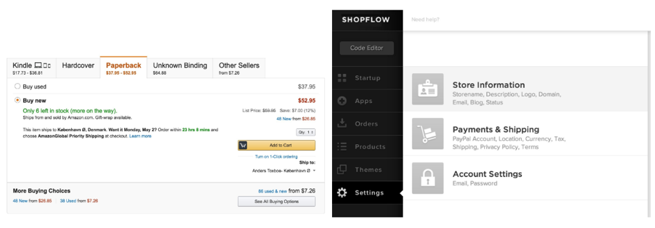 Ejemplo de Tabs en patrones de diseño ui en Blog IDA.