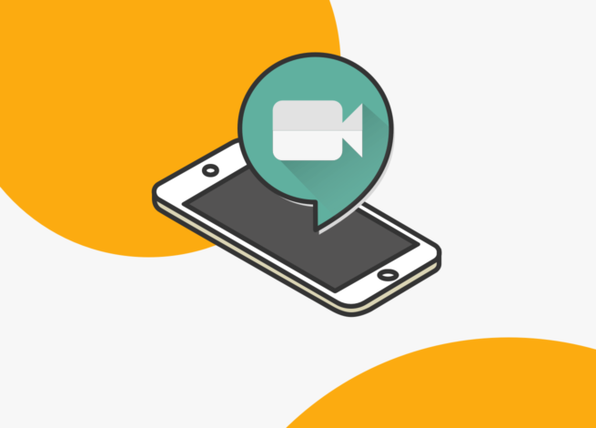 Google Meet para Gmail y Google Calendar representado en un celular con ícono de video. Blog IDA.