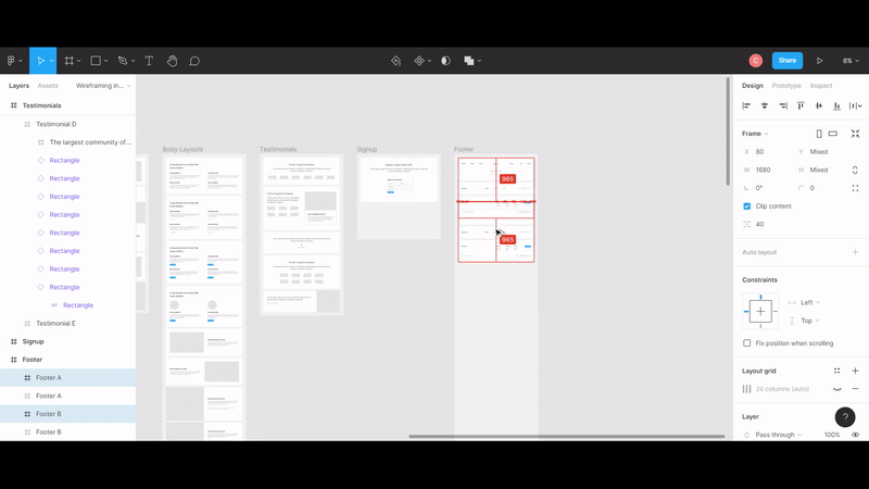 Duplicar elementos en Figma.