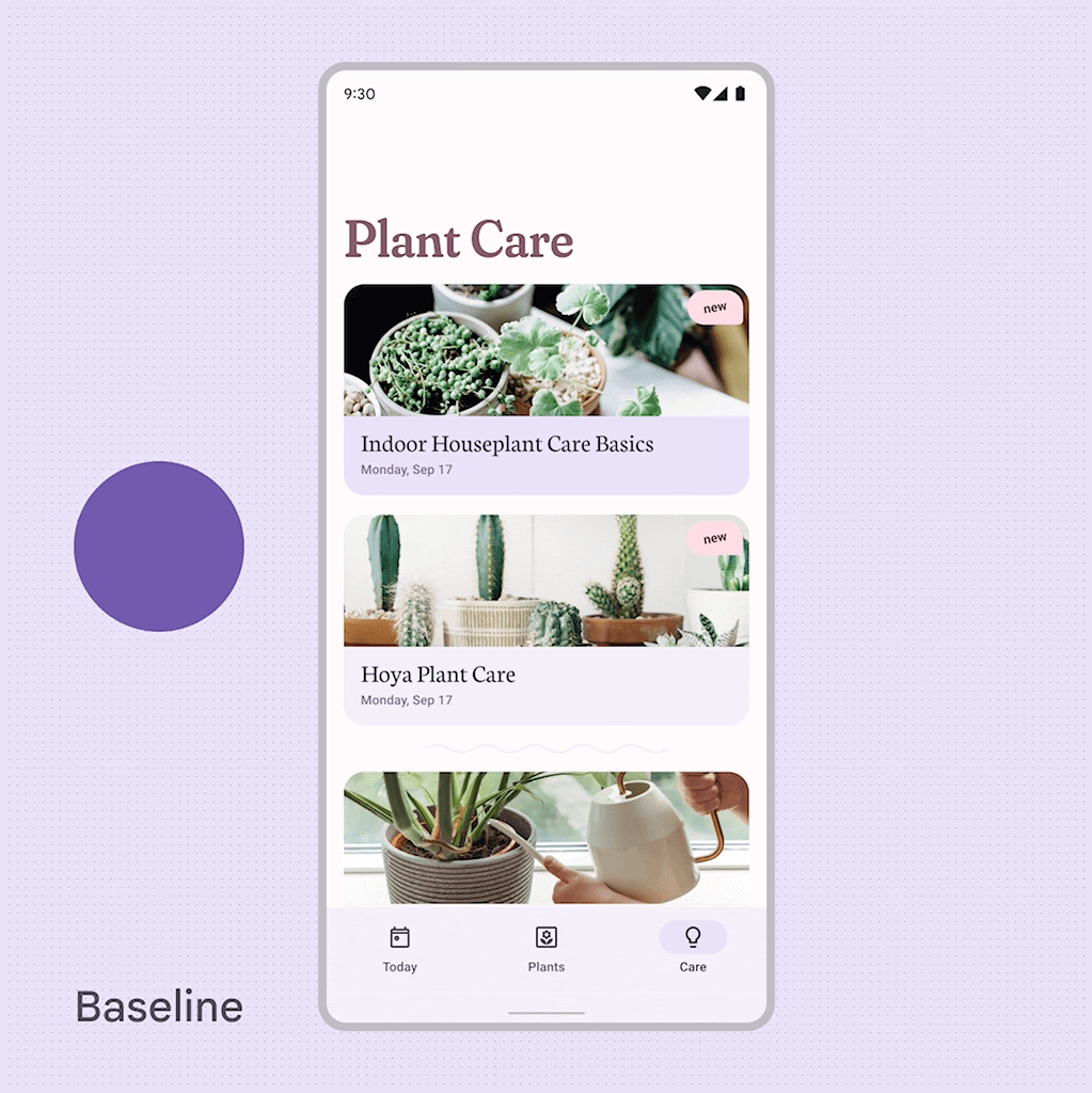 Funcionamiento de los colores dinámicos.