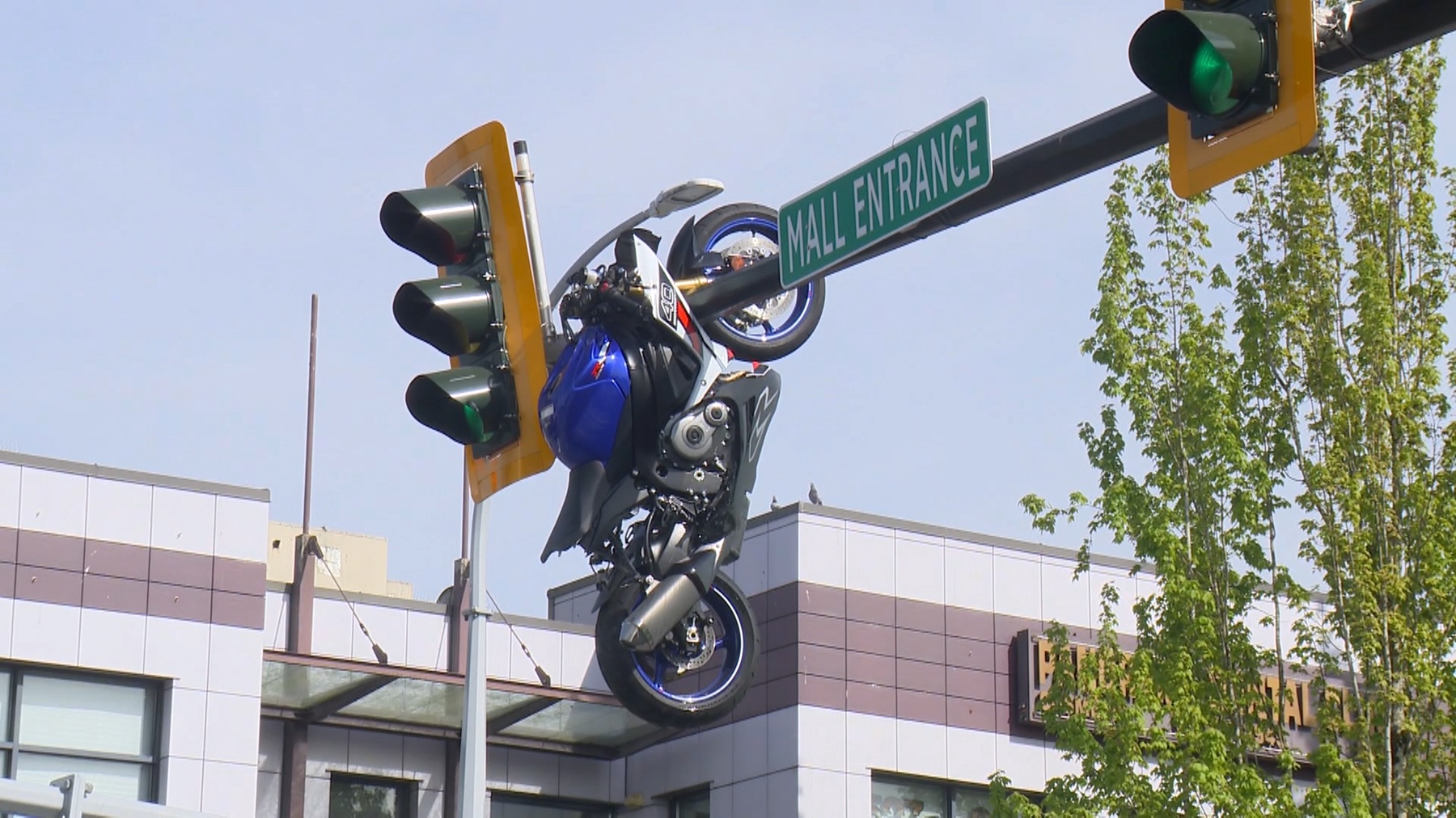 Particle: Motorcyclist Seriously Hurt as Crash Leaves Bike Hanging From ...