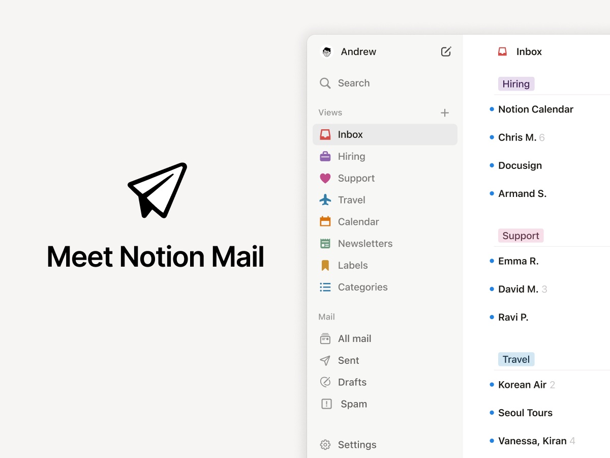 Particle News: Notion Launches AI-Powered Email Client with ...