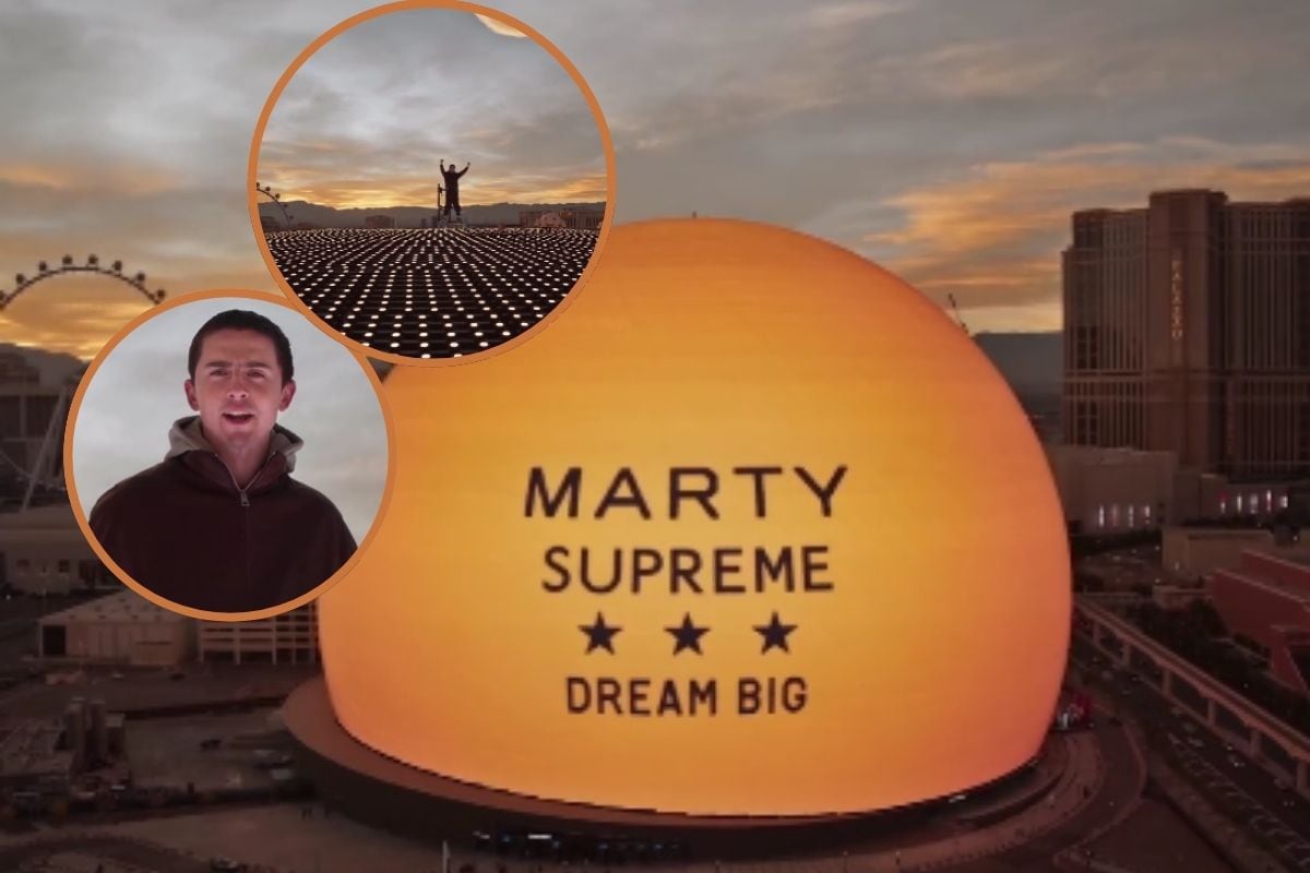 Particle: Timothée Chalamet Appears Atop Las Vegas Sphere in First-of ...