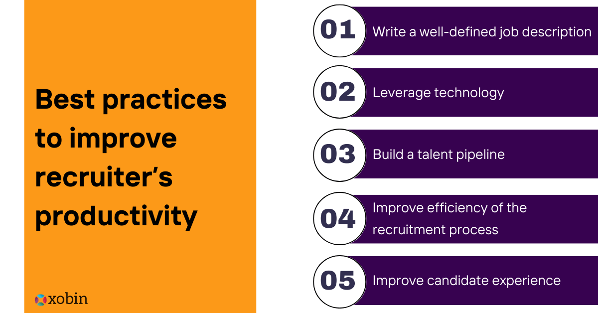 Best practices to improve recruiter's productivity and work engagement