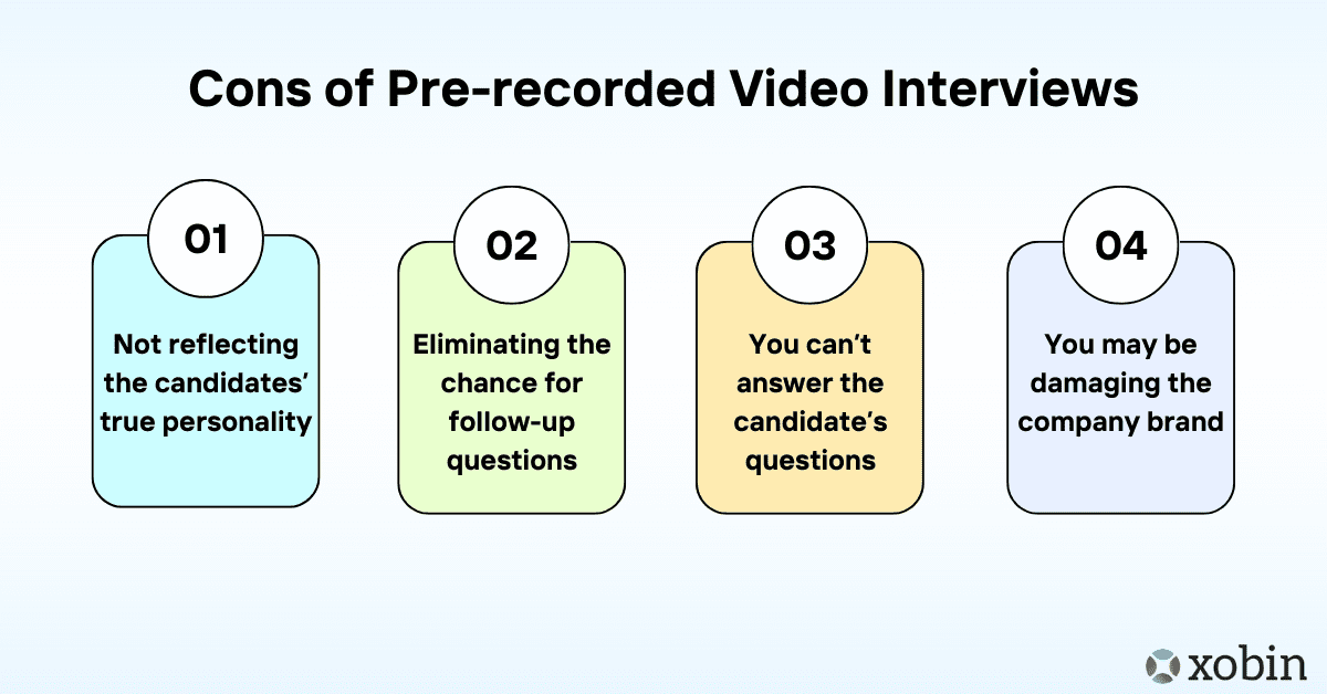 Pros of Pre-recorded Video Interviews
