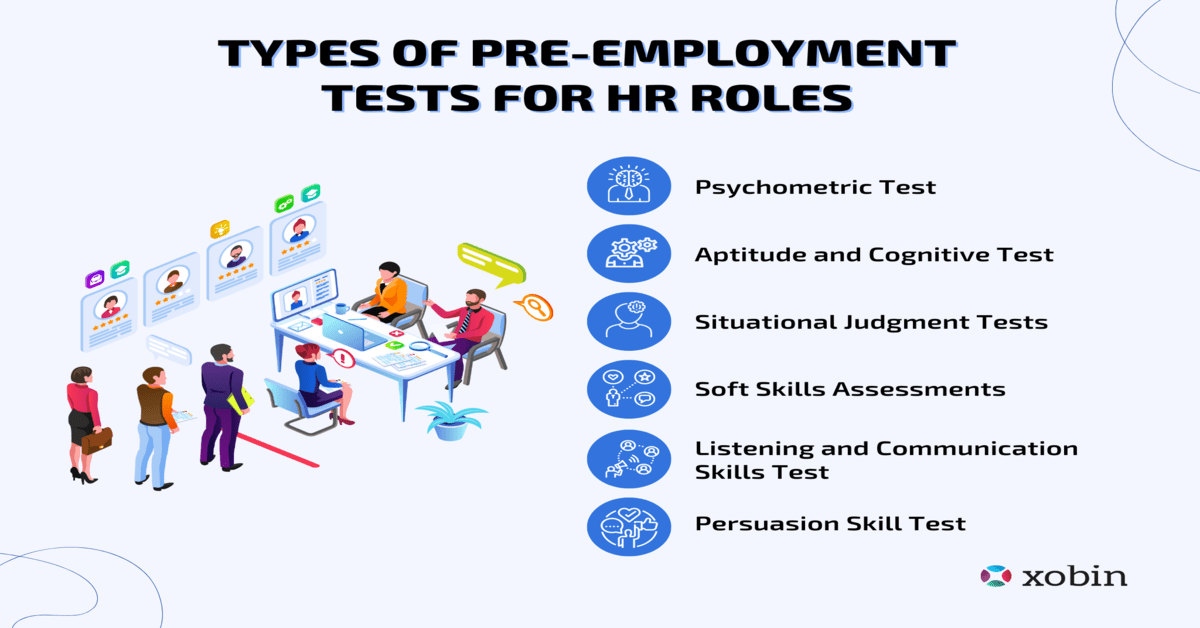 Types of pre-employment tests for HR roles