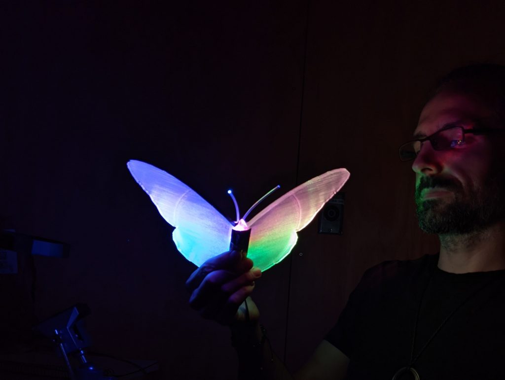 Soma tests LED butterfly