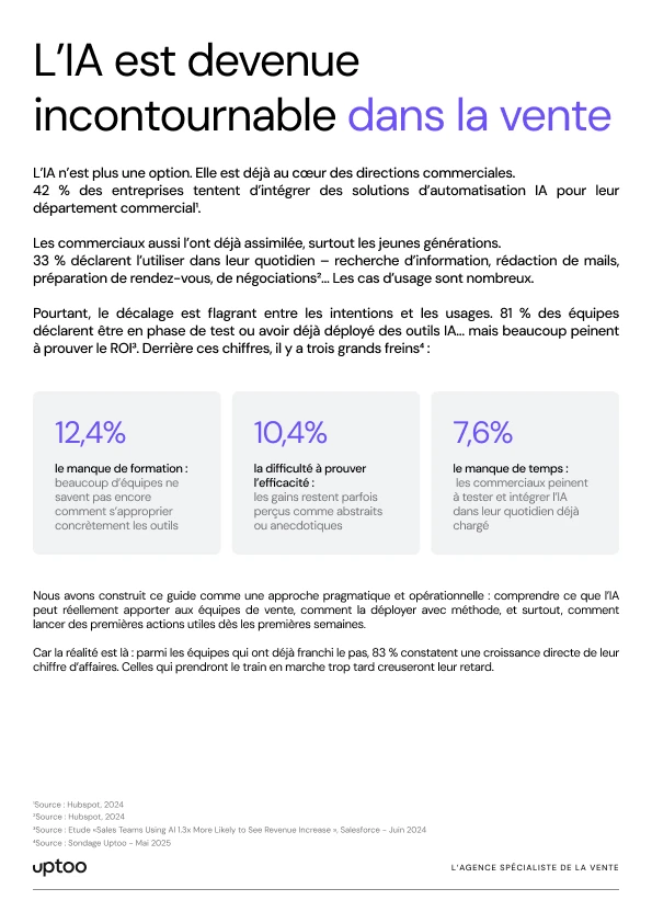 Chiffres clé de l'impact de l'IA dans la vente