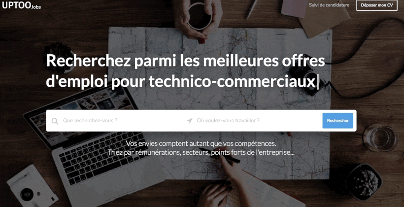 Recherche d'emploi personnalisée - Uptoo Jobs