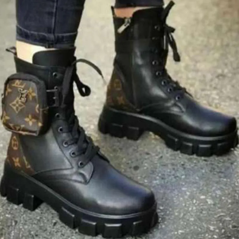 Prada Monolith Mini Bag Lug Sole Combat Ladies Boots - Urbantreks 