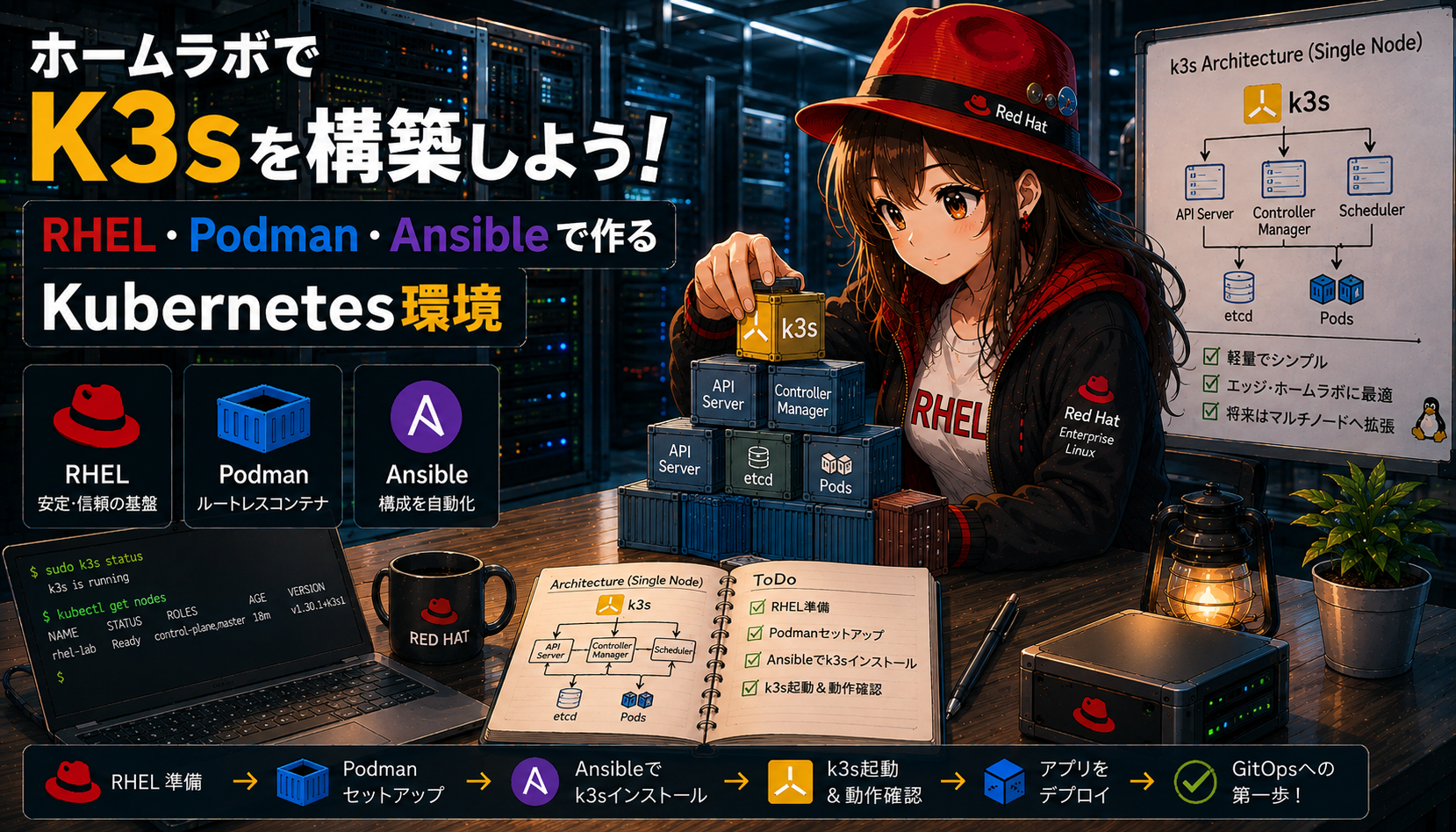ホームラボでK3sを構築しよう！RHEL・Podman・Ansibleで作るKubernetes環境