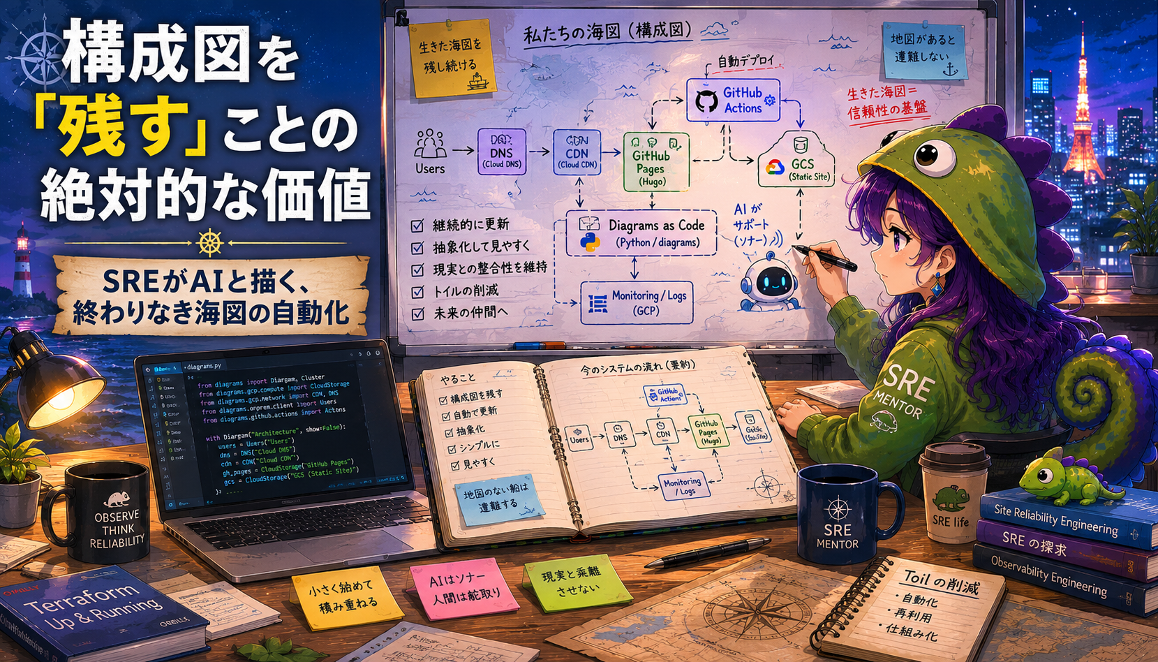 構成図を「残す」ことの絶対的な価値 ―― SREがAIと描く、終わりなき海図の自動化