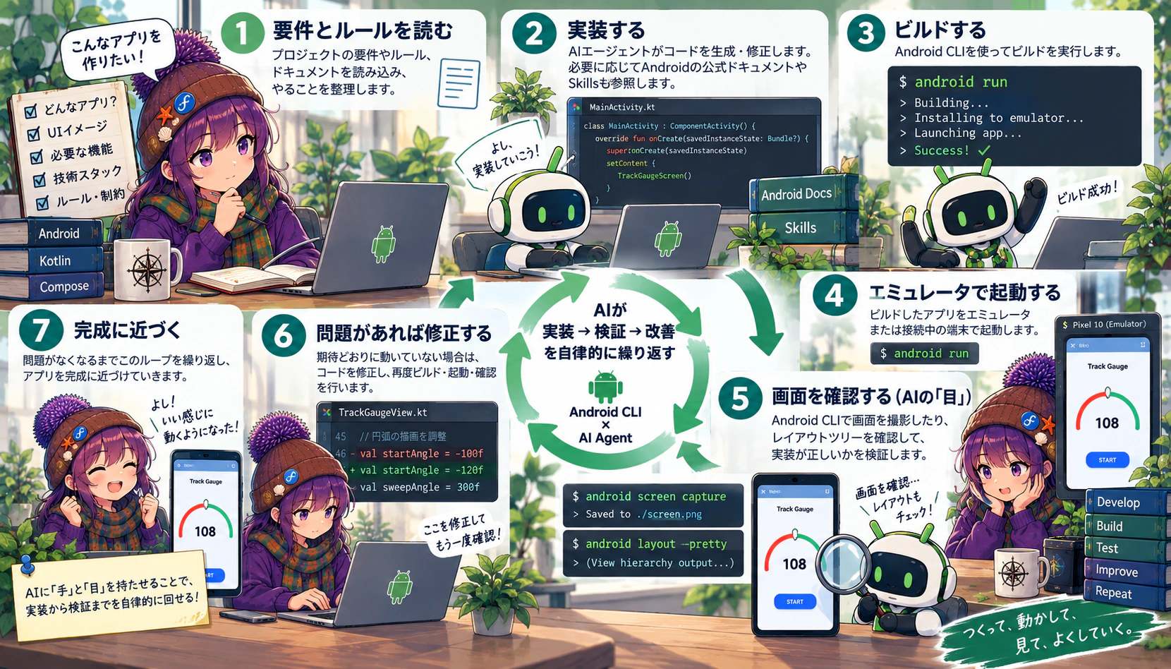 Android CLIを使ったAIエージェントの実装・検証ループ