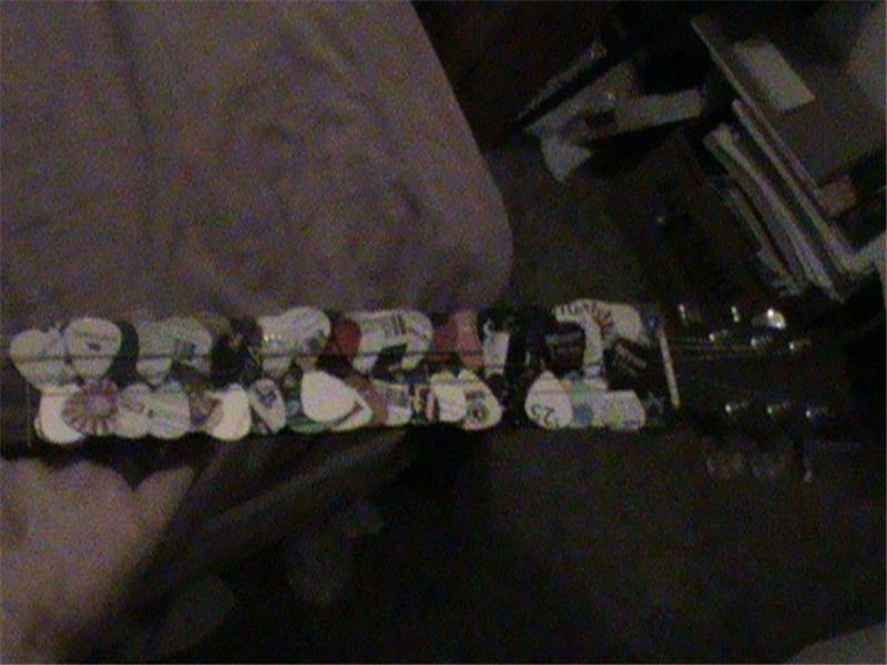 Most Guitar Picks On A Guitar Neck