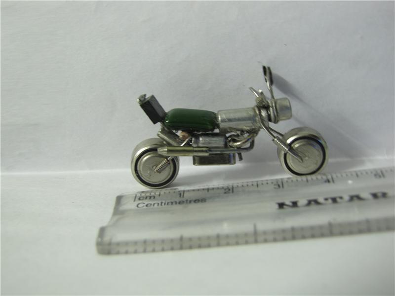 Smallest Motorcycle Model Made Of Recycled Materials