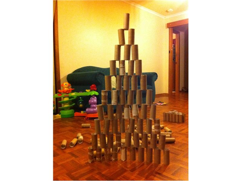 Tallest Toilet Paper Roll Triangle