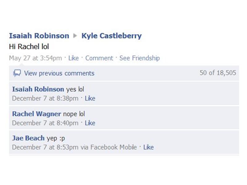 Most Comments On A Facebook Status Update 