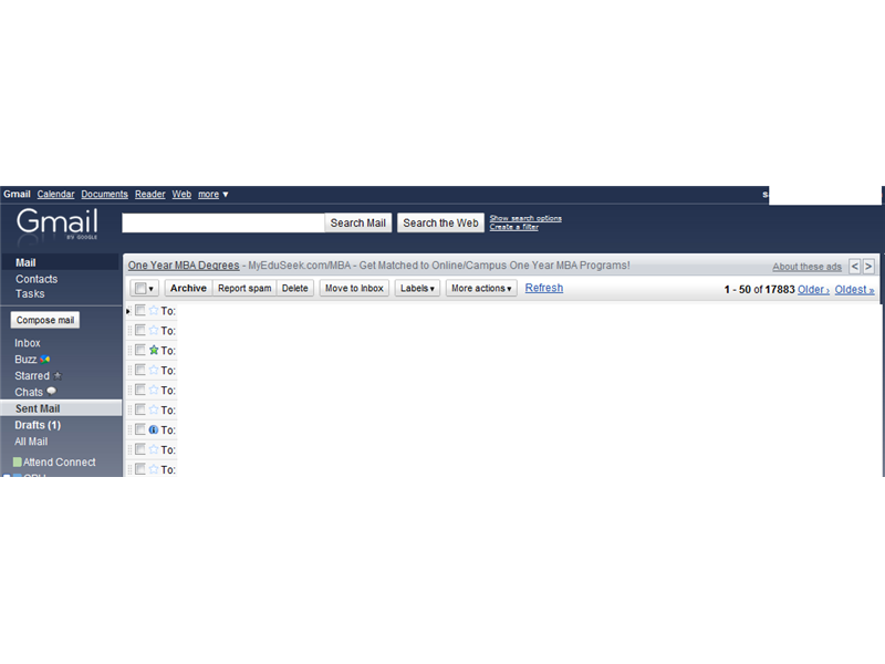 Most Emails Sent From A Gmail Account