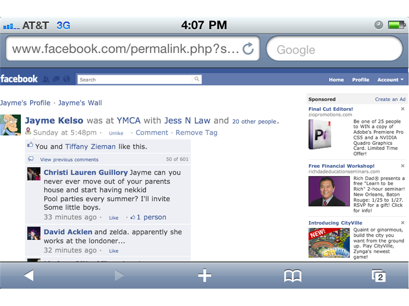 Most Comments On A Facebook Check-In