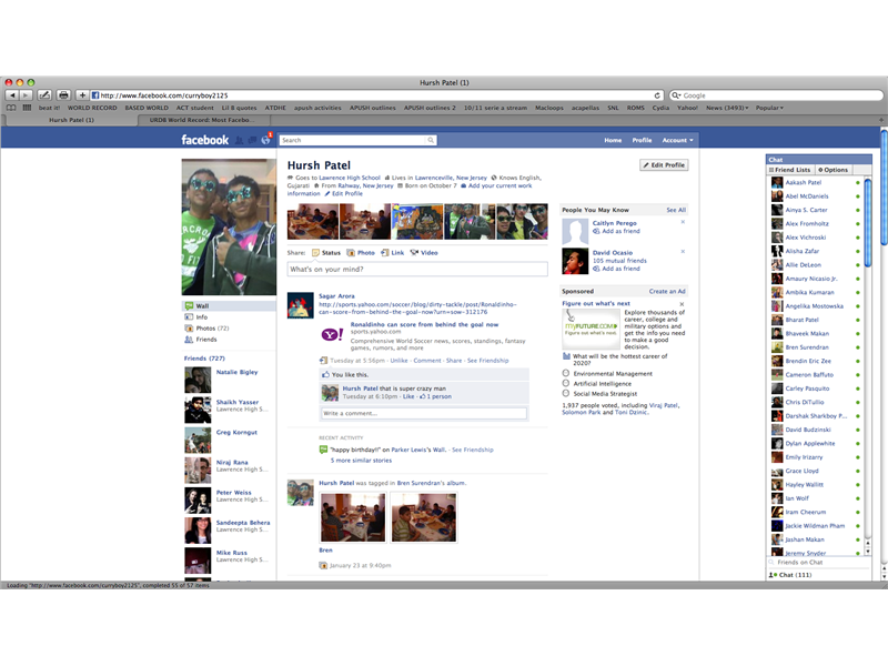 Most Facebook Friends On Facebook Chat At Once