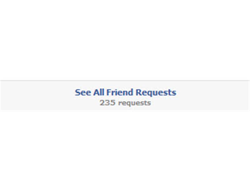 Most Pending Facebook Friend Requests