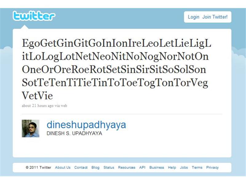 Most Words Spelled Using The Letters In “LIVESTRONG” In One Tweet