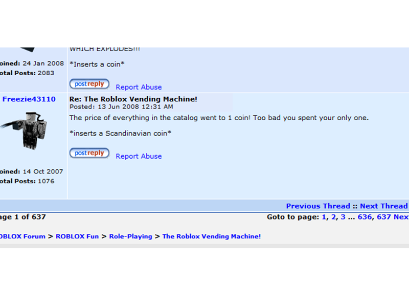 Most Posts On A Roblox Forum Thread