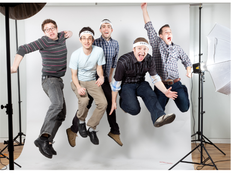 Most People Photographed In Mid-Air In A Single Photograph