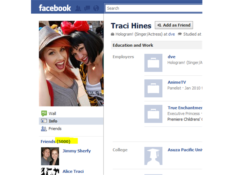 Most Facebook Friends