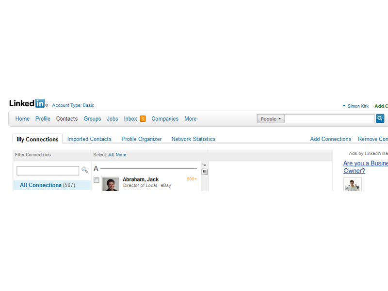 Most LinkedIn Contacts
