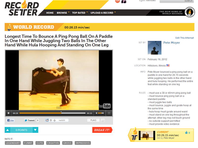 Most Words In A World Record Title