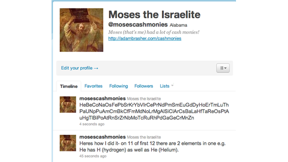 Most Chemical Symbols In A Tweet