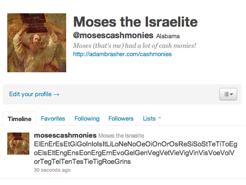 Most Words Spelled Using The Letters In “LIVESTRONG” In One Tweet