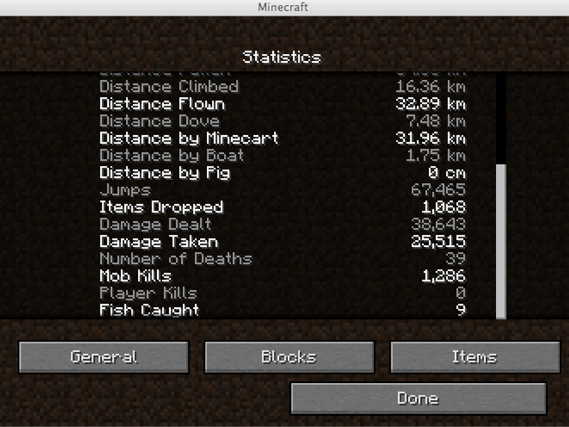 Most Lifetime Jumps In Minecraft