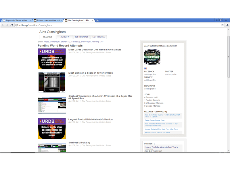 Most Pending URDB Record Attempts