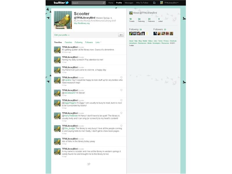 Most Tweets Sent By Library Bird Twitter Account In One Day